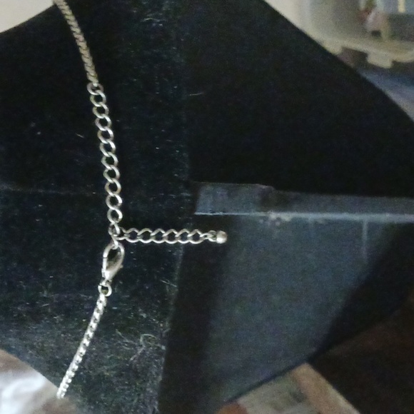 Silver and Blue Crystal Necklace - Picture 4 of 4